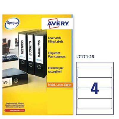 Etichetta adesiva L7171 bianca coprenti 25fg A4 200x60mm (4et/fg