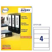 Etichetta adesiva L7171 bianca coprenti 25fg A4 200x60mm (4et/fg