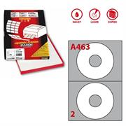 Etichetta adesiva A/463 bianca 100fg x CD Ã˜117,5mm foro41mm (2e