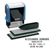 Timbro componibile printy 4911 typo 4.0 38x14mm. blu cielo