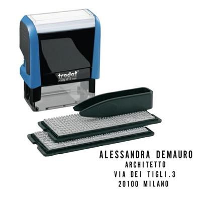 Timbro componibile printy 4913 typo 4.0 58x22mm blu cielo
