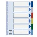 Intercalare 6 tasti colorati a4 esselte 15260 polipropilene