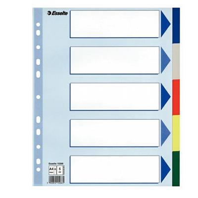 Separatore neutro in PPL 5 tasti colorati f.to A4 MAXI 24,5x29,7