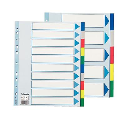 Separatore neutro in PPL 10 tasti colorati f.to A4 MAXI 24,5x29,