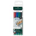 BUSTA 4 COLORI PENNARELLO MULTIMARK 0,4mm SUPERFINE FABER-CASTEL