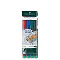 BUSTA 4 COLORI PENNARELLO MULTIMARK 0,6mm FINE FABER-CASTELL