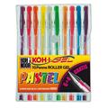 Astuccio 6+4 roller gel KOI I NOOR punta mettallo PASTEL