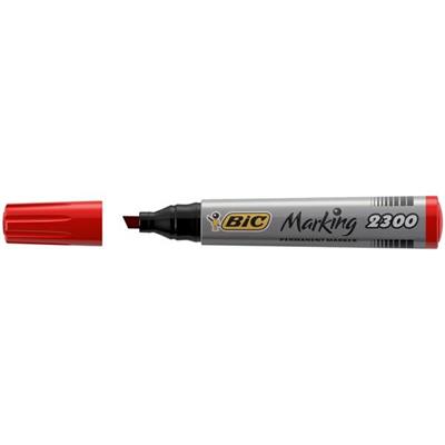 Marcatore bic 2300 p.scalpello 5.0 rosso
