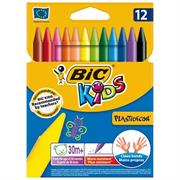 Pastelli colorati bic kids plastidecor  triangle 12 pz