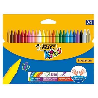 Pastelli colorati bic kids plastidecor 24 pz