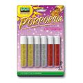 Busta 6 tubi porporina Glitter assortita 2gr Lebez