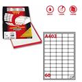 Etichetta adesiva A/402 bianca 100fg A4 37,5X23,5mm (60eti/fg) M