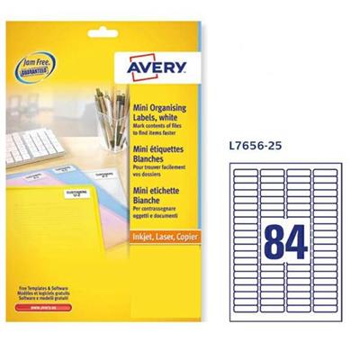 Etichette adesive L7656 bianche 25fg A4 46x11,1mm (80et/fg) inkj