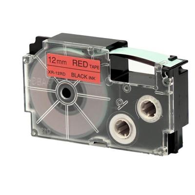 NASTRO CASIO 12MM X 8MT NERO SU ROSSO