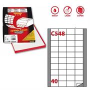 Etichetta adesiva C/548 bianca 100fg A4 45x29,7mm (40et/fg) Mark
