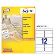 Etichetta adesiva L4743REV bianca rimovibili 25fg A4 99,1x42,3mm