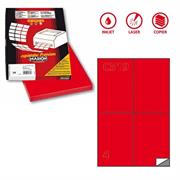 Etichetta adesiva C/519 rosso 100fg A4 105x148mm (4et/fg) Markin