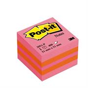 BLOCCO MINICUBO 400foglietti Post-itÂ® 51x51mm 2051-P ROSA/ARANC