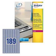 Poliestere adesivo L6008 argento 20fg A4 24,5x10mm (189et/fg) la