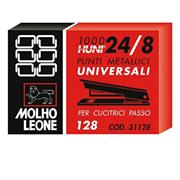 Punti cucitrice acciaio passo 24/8 1000pz Molho leone