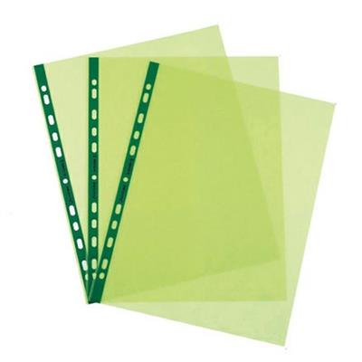 Busta ppl c/fori liscia 22x30 verde 25pz favorit art