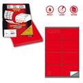 Etichetta adesiva C/502 rosso 100fg A4 105x72mm (8et/fg) Markin