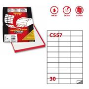 Etichetta adesiva C/557 bianca 100fg A4 70x29,7mm (30et/fg) Mark