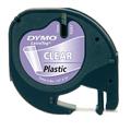 Nastro DYMO LT in plastica 12mmx4mt. nero/trasparente
