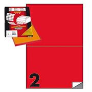 Etichetta laser/ink a4 210x148 rosso pastello 2xFg 100fg