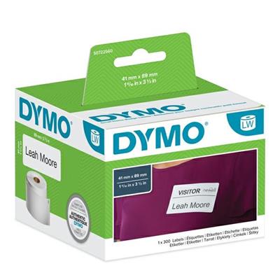 Etichetta dymo lw 41x89 rotoli 1x300pz adesivo removibile