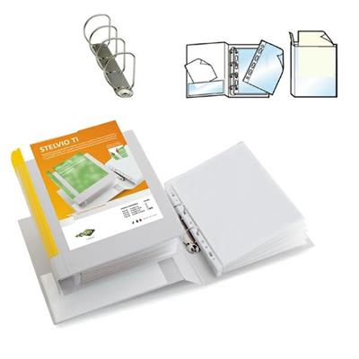 Raccoglitore person. 4 anelli 30mm Stelvio A4 rosso