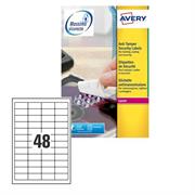 Poliestere adesivo L6113 bianco antim. 20fg A4 45,7x21,2mm (48et
