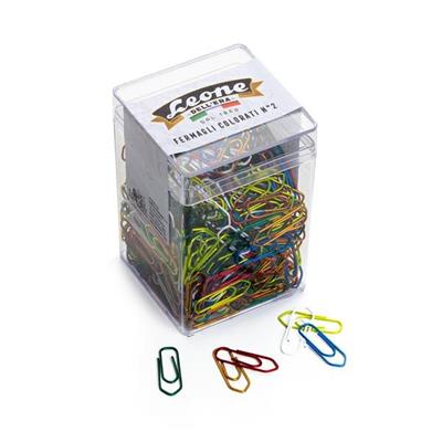 Fermagli colorati Leone nr.2 da 26mm assortiti 500pz Leone