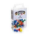 SCATOLA 25 SPILLI CARTOGRAFICI CLESSIDRA COLORI ASSORT.LEONE COL
