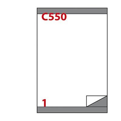 Etichetta adesiva C/550 bianca 100fg A4 210x280mm (1et/fg) Marki