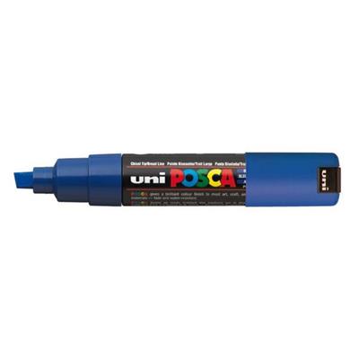 Marcatore uni posca ad acqua p.quadra 8mm blu
