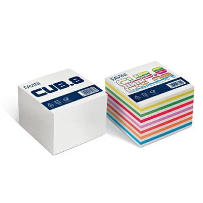 Cubo carta colorata 9x9x9cm collati