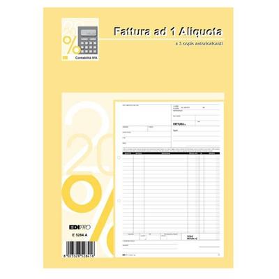 Bl fattura 1 aliquota a4 e5284a 50fg x 3