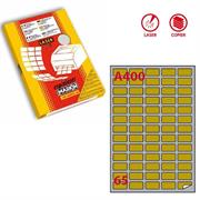 Etichetta adesiva A/400 oro 100fg A4 laser 38,1x21,2mm (65et/fg)