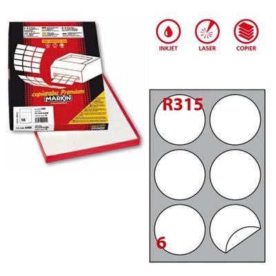 Etichetta laser/ink a4 MARKIN ø85 6xfg 100fg