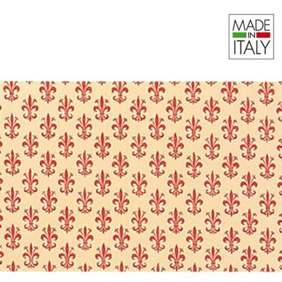 ROTOLO CARTARIVESTO 50X500CM GIGLIO ROSSO LAVABILE REX58