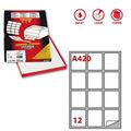 Etichetta laser/ink a4 63,5x72 12xfg 100 c/bordino sicurezza