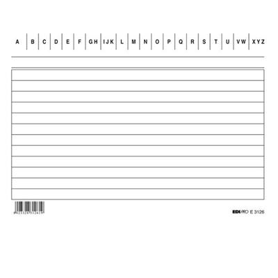 Scheda rigata 10,5x15 e3126bl blu 100pz