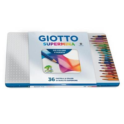 Pastelli GIOTTO supermina 36 colori scatola in metallo