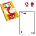 Etichette a4 poliestere bianco opaco laser 210x297 50ff