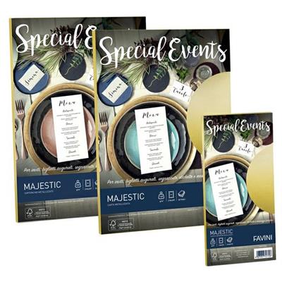Carta metallizzata special events 250gr a4 10fg crema 06