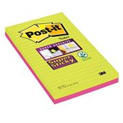 BLOCCO 45foglietti Post-itÂ®Super Sticky 127x203mm righe ULTRACO