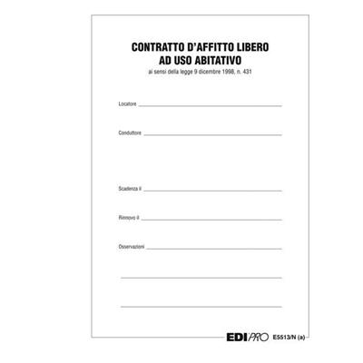 Contratto locazione libero e5513n