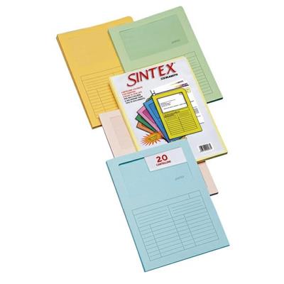 Cartellina con finestra 22x31 Sintex colori assortiti 20pz