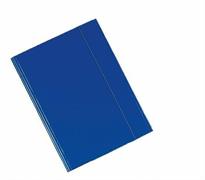 Cartella c/elastico piatto 27x38 blu